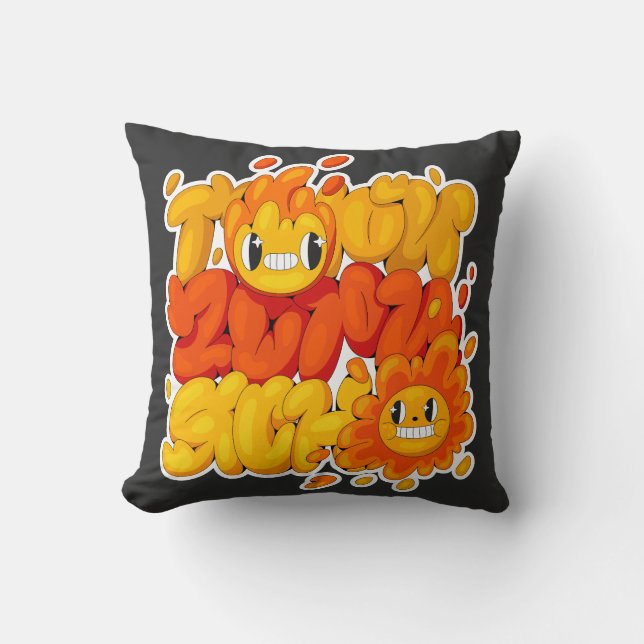 Coussin Brûler brillant, brûler clair (Recto)