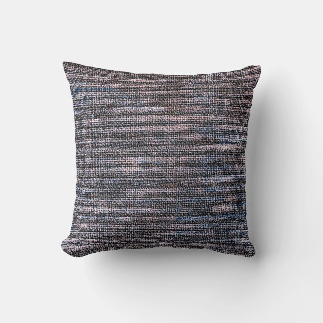 Coussin Brûlure à faux tissage de raisin bleu (Recto)