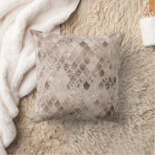 Coussin Brun beige doux écailles de sirène Glam 1 (Couverture)