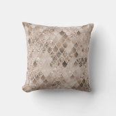 Coussin Brun beige doux écailles de sirène Glam 1 (Recto)