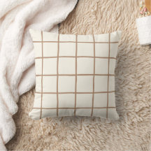 Brun beige marron à carreaux en grille scandinave