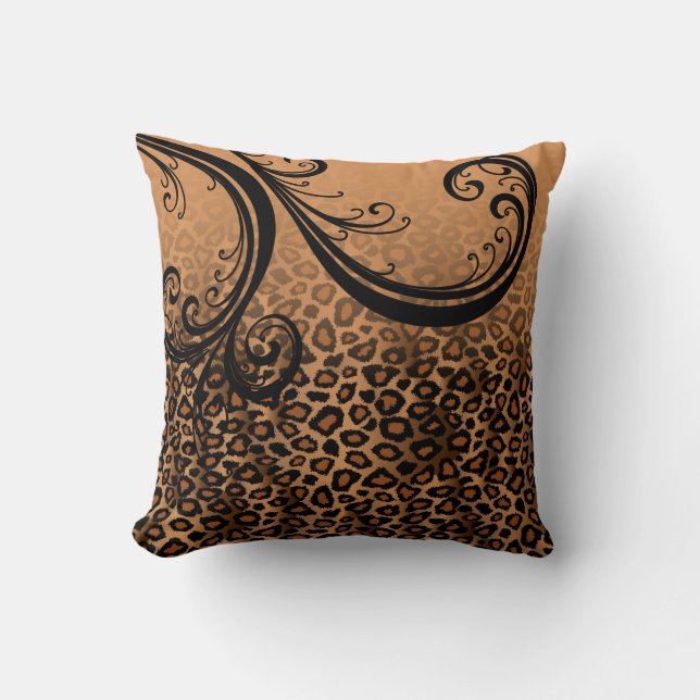 Coussin Brun du poster de animal | de Jaguar (Recto)