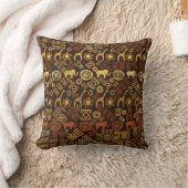 Coussin Bruns africains ethniques et or #7 de modèle (Couverture)