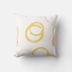 Coussin Brush Circle. Vintage Motif sans couture. D coloré
