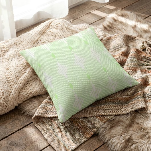 Coussin Brutalist Pulse: Pistaccio Green & White
