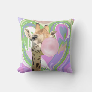 Coussin Bubblegum amusant soufflant Giraffe Liquide spiral