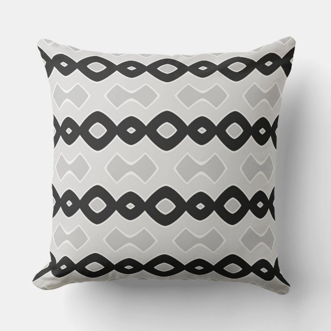 Coussin Bubbly Wave nuances de Motif gris (Recto)