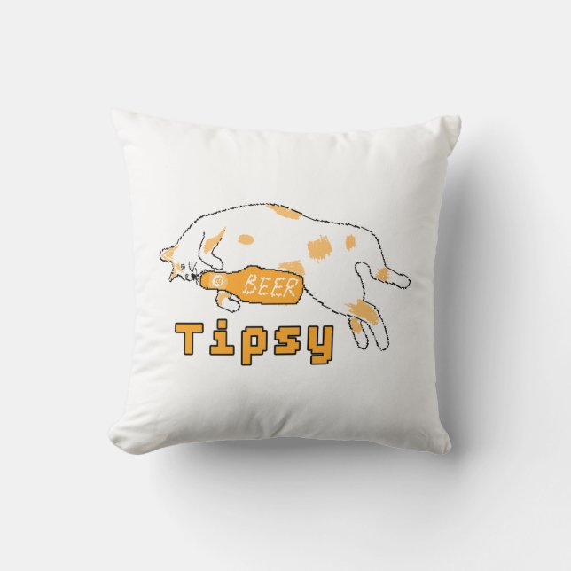 Coussin BubblyCuddle Bière Chat (Recto)