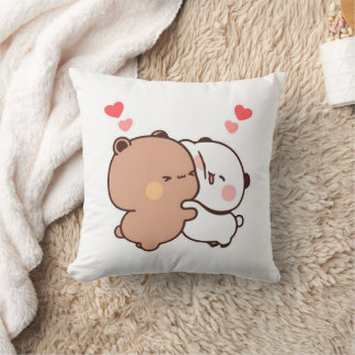 Coussin Bubu et Dudu, Panda et Brownie Bear Couple