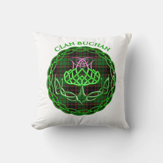 Coussin Buchan Scottish Tartan Celtic Thistle (Recto)