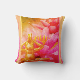 Coussin BuddhaTodayV3.pnk Grenouille fleurie #12