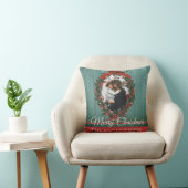 Coussin budget Russe Vintage Carte de Noël photo (Chaise)