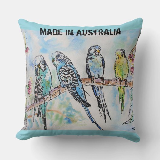 Coussin Budgie Budgerigar Bird Made In Australia T Shirt (Recto)
