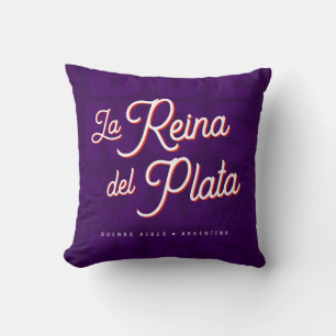Coussin Buenos Aires "La Reina del Plata" typographie art