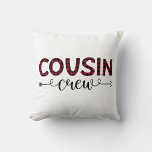 Coussin Buffalo de l'équipage de Cousin Plaid Noël Motif