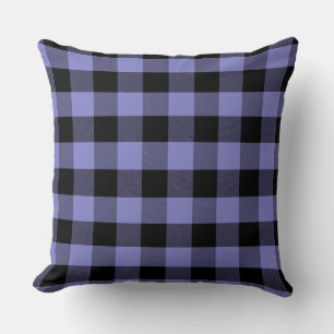 Coussin Buffle noir et lunette de Motif Plaid P
