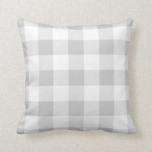 Coussin Buffle préppin gris inspecté Plaid
