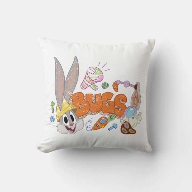 Coussin BUGS BUNNY BUILDERS™| Croquis de BUGS BUNNY™ (Recto)