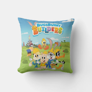 Coussin BUGS BUNNY BUILDERS™ Le groupe Looney Builders