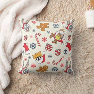 Coussin BUGS BUNNY™, DAFFY DUCK™ & Lola Motif de Noël