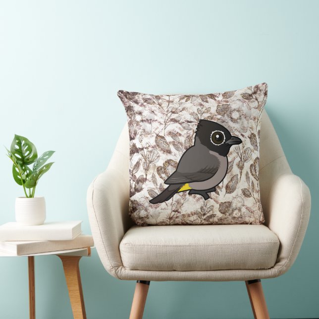 Coussin Bulbul à lunettes blanc Birdorable (Chaise)