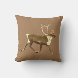 Coussin Bull Caribou - Sepia