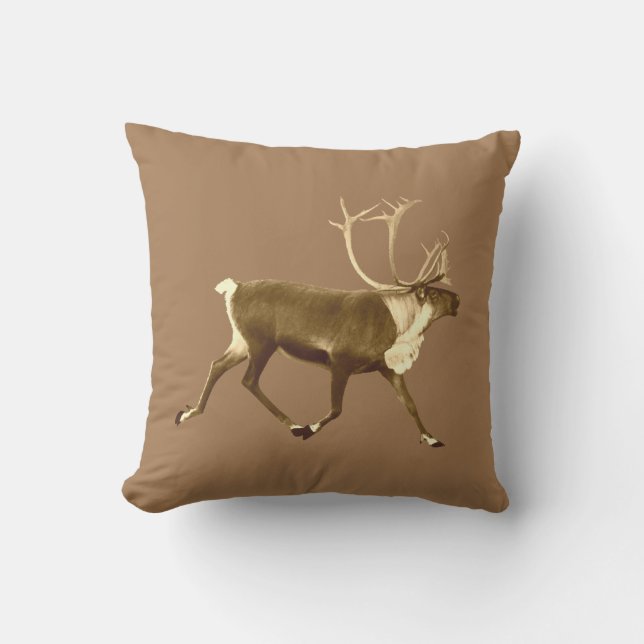 Coussin Bull Caribou - Sepia (Recto)