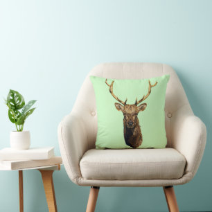 Coussin Bull Elk Head animal nature faune art