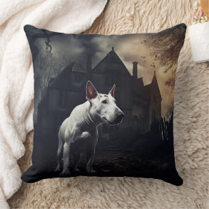 Coussin Bull Terrier Halloween Épouvantable