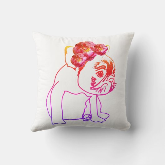 Coussin Bulldog Français Chien Chien Chien Doux Chien Chie (Verso)