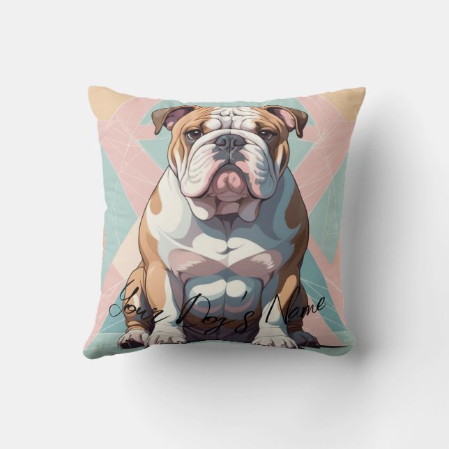 Coussin Bulldog personnalisé (Verso)