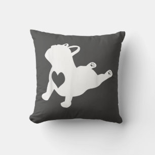 Coussin Bulldog Yoga Pose Love Heart Workout