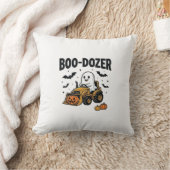 Coussin Bulldozer fantôme de Halloween Boo-Dozer Design_1 (Couverture)