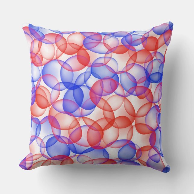 COUSSIN BULLE BLEU ROUGE BLANC (Recto)