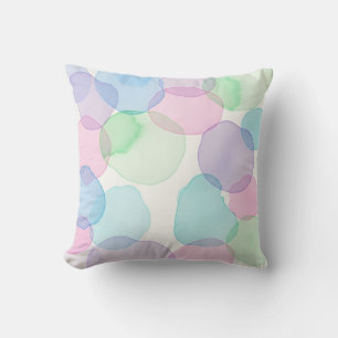 Coussin Bulle de peinture à l'eau douce et sereine Décorat