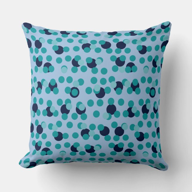 Coussin Bulle de teal géométrique Pop milieu de siècle des (Recto)