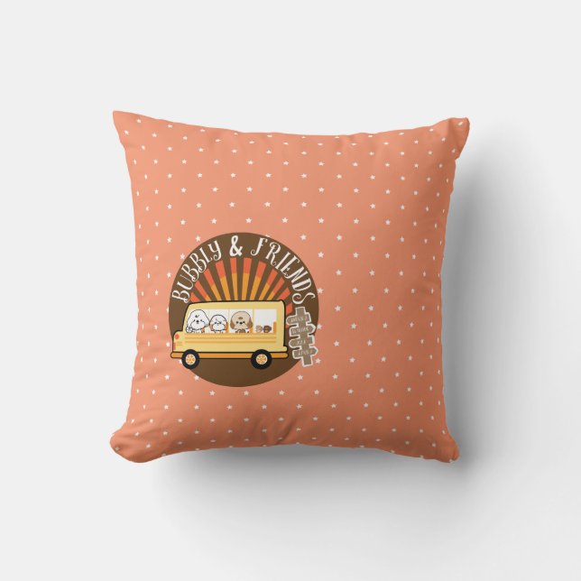 Coussin bulle et amis-faire un voyage (Recto)