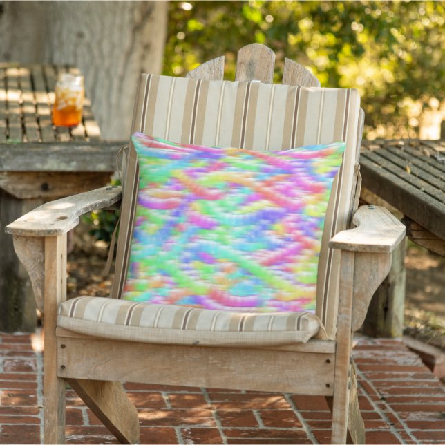 Coussin Bulles de scintillement d'arc-en-ciel (Chaise)