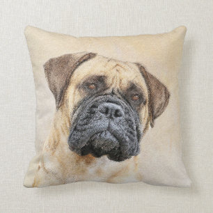 Coussin Bullmastiff Painting - Cute Original Dog Art