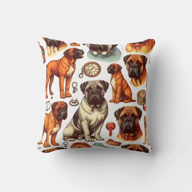 Coussin Bullmastiff rétro (Recto)