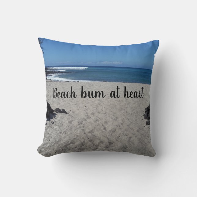 Coussin Bum de plage au coeur de l'oreiller (Recto)