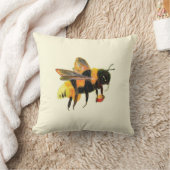 Coussin Bumble Bee transportant du pollen (Couverture)