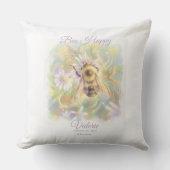 Coussin Bumblebee Nursery Pillow | Whimsical Garden (Recto)
