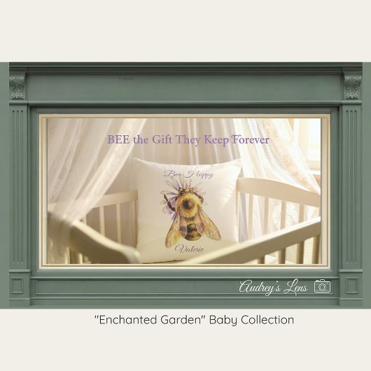 Coussin Bumblebee Nursery Pillow | Whimsical Garden