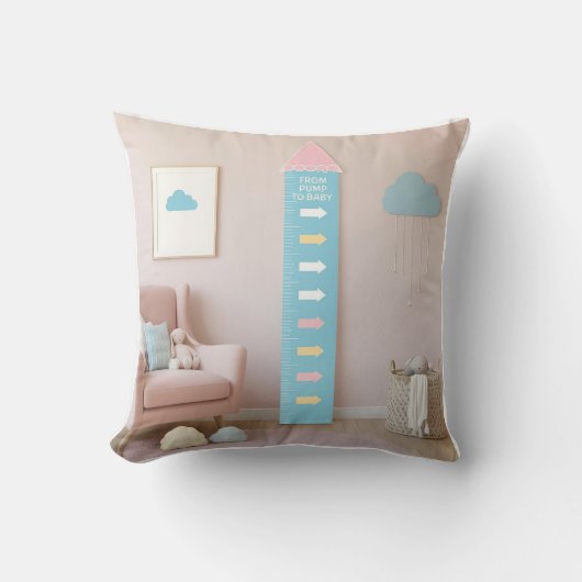 Coussin Bump to Baby Cloud Graphique de croissance (Recto)