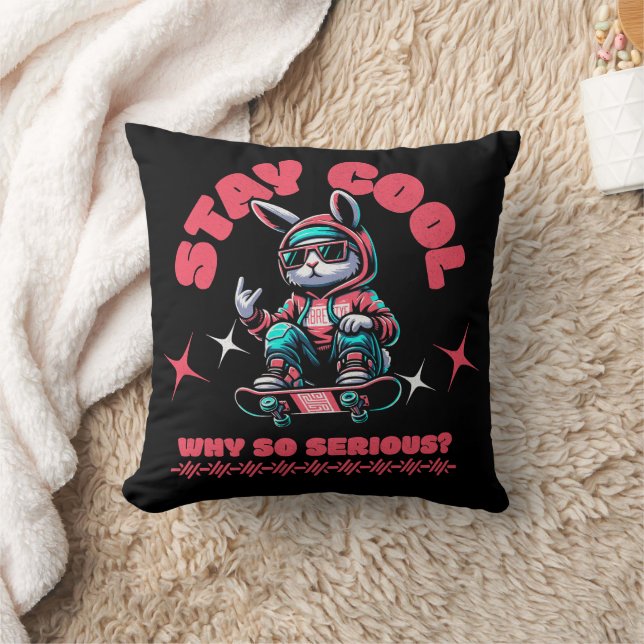 Coussin Bunny de skateboard cool (Couverture)