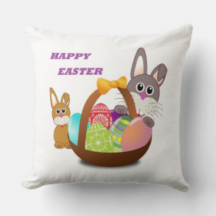 COUSSIN BUNNY "HAPPY EASTER"