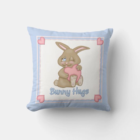 Coussin Bunny Hugs Blue (Recto)