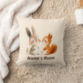 Coussin Bunny & Squirrel Amis de la Forêt | Chambre d'Enfa (Couverture)
