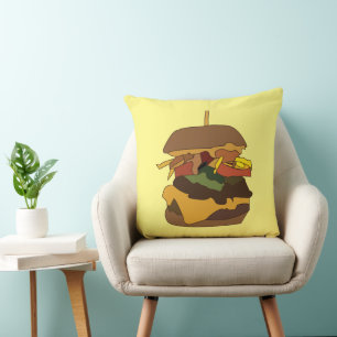 Coussin Burger Hamburger Burger